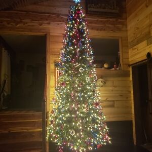 Festive Multicolor Pre-Lit Christmas Tree